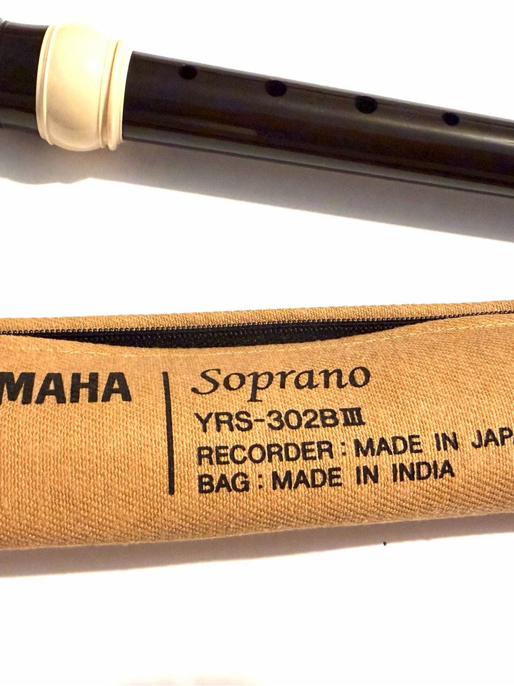 Yamaha Soprano YRS-302B III Recorder Carrying Bag - Tan